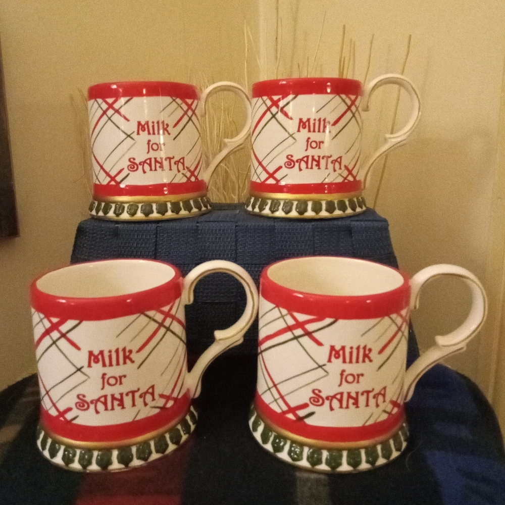 4 Milk for Santa Mugs by Apple Tree Design